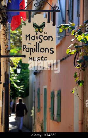 Francia, Var, Saint Tropez, rue Etienne Berny, La Casa delle Farfalle, Dany Lartigue Museum Foto Stock