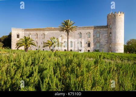 Palazzo castello di Donnafugata, veneziana neo-rinascimentale, Provincia di RAGUSA, SICILIA, ITALIA Foto Stock