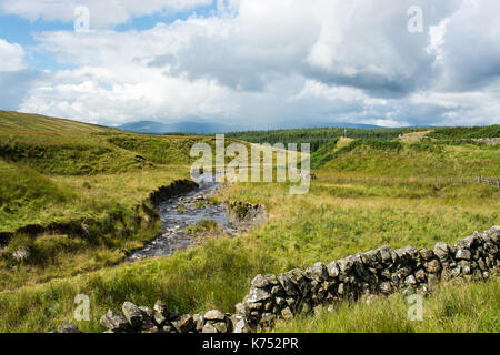 Galloway Forest park con drammatica del cielo Foto Stock