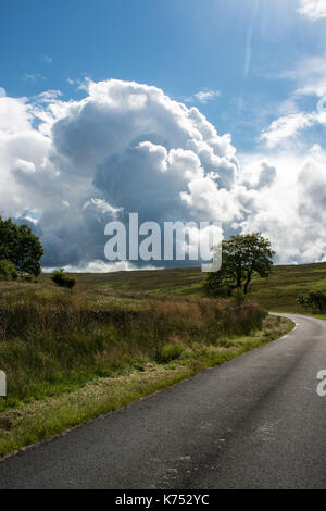 Galloway Forest park con drammatica del cielo Foto Stock