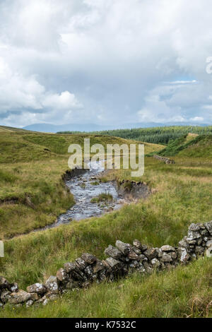 Galloway Forest park con drammatica del cielo Foto Stock