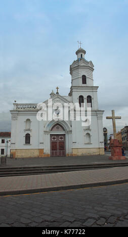 Vista della Chiesa di San Sebastian nel centro storico della città di Cuenca Foto Stock