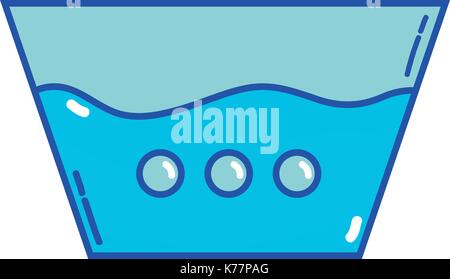 Secchio di acqua di progettazione per i vestiti puliti Illustrazione Vettoriale