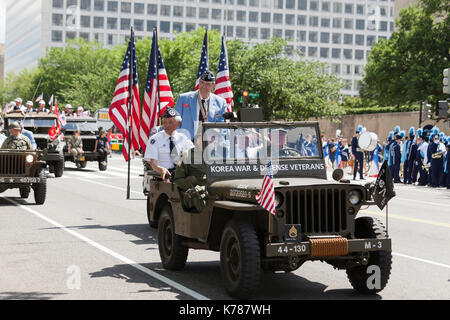 Il 29 maggio 2017, Washington DC USA: dei veterani di guerra coreana nel National Memorial Day parade Foto Stock