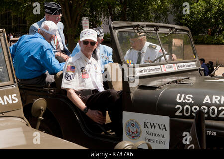 Il 29 maggio 2017, Washington DC USA: dei veterani di guerra coreana nel National Memorial Day parade Foto Stock