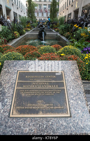 Il Rockefeller Center nel centro di Manhattan, New York, Stati Uniti d'America Foto Stock