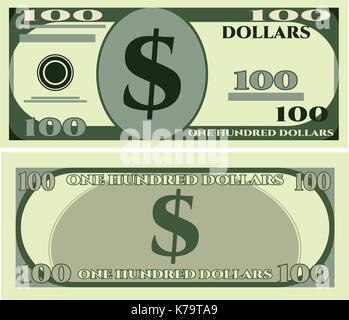 Dollar greenbacks icona, stile realistico Illustrazione Vettoriale