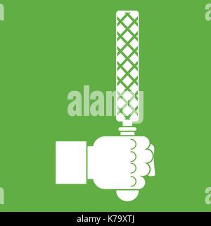 Lo strumento file in testa uomo Icon green Illustrazione Vettoriale