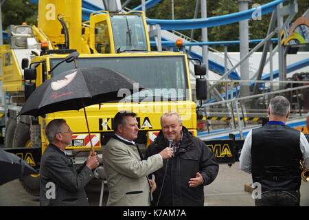 Monaco, Germania. 14 Settembre 2017. Tour stampa dell'Oktoberfest. Credit: Stefan Kammler/Alamy Live News Foto Stock