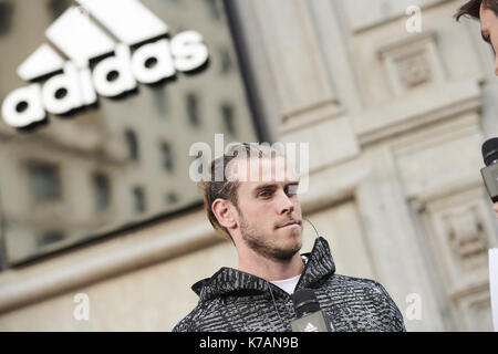 Madrid, Spagna. Xv Sep, 2017. Gareth Bale hanno assistito alla presentazione della Z.N.E. Raccolta di impulso da adidas per adidas Store il 15 settembre 2017 a Madrid Credit: Jack Abuin/ZUMA filo/Alamy Live News Foto Stock