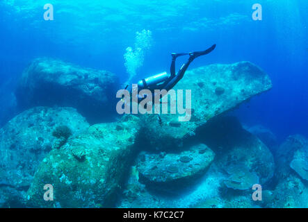 Thailandia. Isole Similan. Scuba diving. Foto Stock