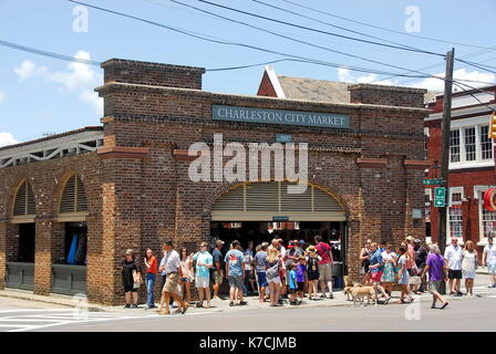 La città di Charleston Mercato in Charleston, Carolina del Sud Foto Stock