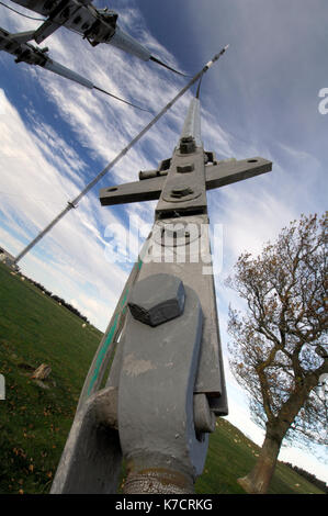 La tc di telecomunicazioni radio e montante del trasmettitore a Selkirk in Scozia. Foto Stock