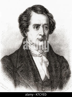 Dominique François Jean Arago, aka François Arago, 1786 – 1853. Matematico francese, fisico, astronomo, freemason, sostenitore dei carbonari e politico. Da Les Merveilles de la Science, pubblicato nel 1870. Foto Stock