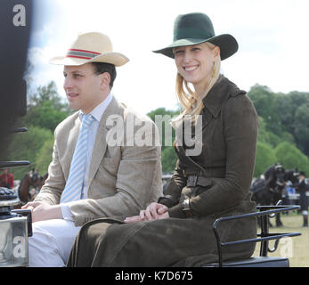 La Foto Deve Essere Accreditata ©Alpha Press 079965 15/05/2016 Lord Freddie Frederick Windsor E Lady Gabrielle Gabriella Ella Windsor Royal Windsor Horse Show 2016 Windsor Berkshire Foto Stock