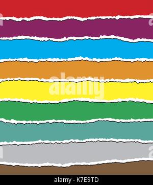 Bordo strappato, carta strappata vettore icona simbolo di design. Illustrazione Vettoriale