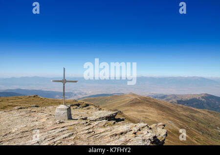 Cross - kajmakchalan - ww1 posizione - MACEDONIA - Grecia confine Foto Stock