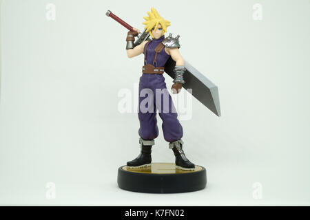 Nintendo Super Smash Bros amiibo collezione figura il cloud Foto Stock