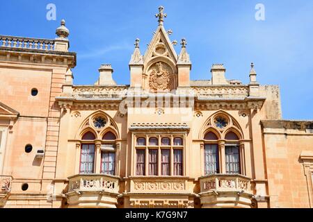 Il palazzo dei vescovi in piazza san nottolino, Mdina, Malta, l'Europa. Foto Stock
