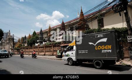 113street tra 182 st e Mao Tse Toung blvd a Phnom Penh Cambogia del sud-est asiatico Foto Stock