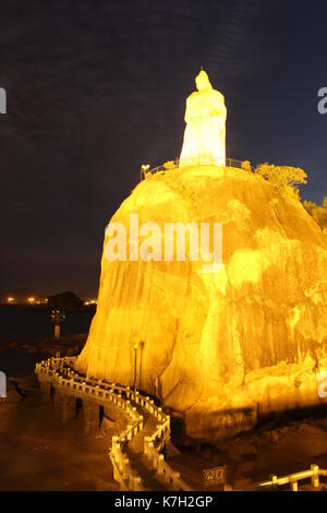 Xiamen, Cina - agosto 23, 2014: parco haoyue Zheng Chenggong statua a Isola di Gulangyu nella città di Xiamen, Fujian, Cina Foto Stock