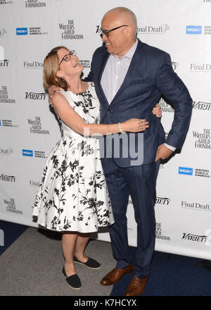 Jo Miller Larry Wilmore partecipa al Sublime Primetime 2017 Panel Discussion scrittori nominati Emmy Writers Guild Theatre Settembre 15,2016 Beverly Hills, California. Foto Stock