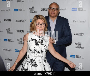 Jo Miller Larry Wilmore partecipa al Sublime Primetime 2017 Panel Discussion scrittori nominati Emmy Writers Guild Theatre Settembre 15,2016 Beverly Hills, California. Foto Stock