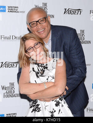 Jo Miller Larry Wilmore partecipa al Sublime Primetime 2017 Panel Discussion scrittori nominati Emmy Writers Guild Theatre Settembre 15,2016 Beverly Hills, California. Foto Stock