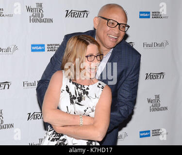 Jo Miller Larry Wilmore partecipa al Sublime Primetime 2017 Panel Discussion scrittori nominati Emmy Writers Guild Theatre Settembre 15,2016 Beverly Hills, California. Foto Stock