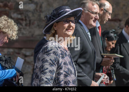 Amorbach, Germania. 16 Set 2017. Matrimonio religioso del principe ereditario Ferdinando di Leiningen e della principessa Viktoria Luise von Preussen ad Amorbach (Baviera), Germania. Il 16 settembre 2017. Foto: Erhardt Szakacs /Picture Alliance |/Picture Alliance/dpa/Alamy Live News Foto Stock