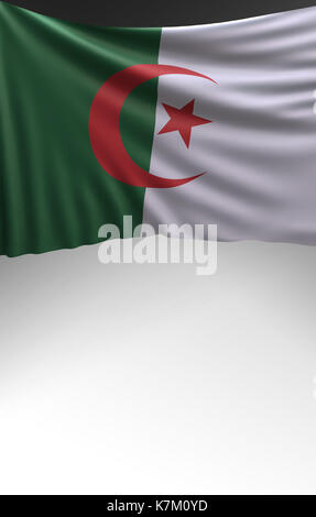 Bandiera algeria guarnizione, bandiera algerina (3d rendering) Foto Stock