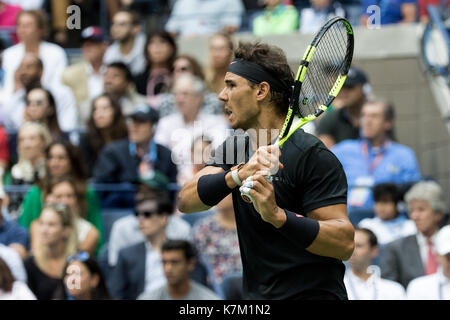 Rafael Nadal (esp) vincitore di uomini singoli finale al 2017 US Open Tennis championships Foto Stock