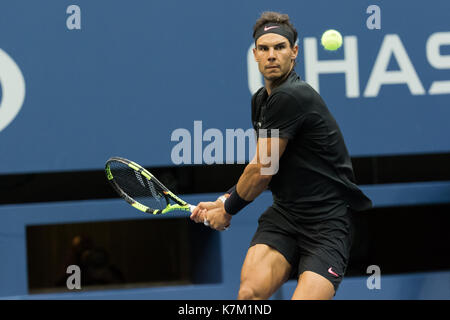 Rafael Nadal (esp) vincitore di uomini singoli finale al 2017 US Open Tennis championships Foto Stock