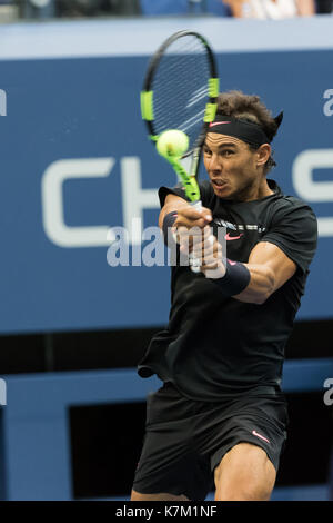 Rafael Nadal (esp) vincitore di uomini singoli finale al 2017 US Open Tennis championships Foto Stock