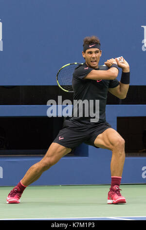Rafael Nadal (esp) vincitore di uomini singoli finale al 2017 US Open Tennis championships Foto Stock