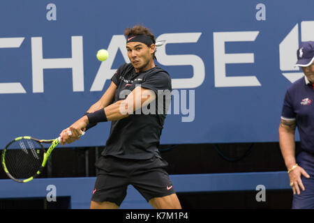 Rafael Nadal (esp) vincitore di uomini singoli finale al 2017 US Open Tennis championships Foto Stock