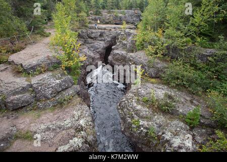 La temperanza River Gorge, vicino a Schroeder, Minnesota, Stati Uniti d'America. Foto Stock