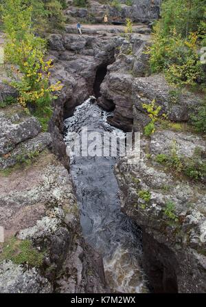 La temperanza River Gorge, vicino a Schroeder, Minnesota, Stati Uniti d'America. Foto Stock