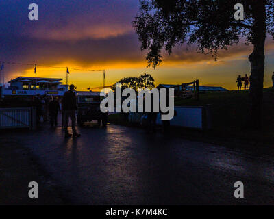 Tramonto a Goodwood Foto Stock