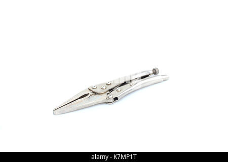 Le pinze di bloccaggio sulla isolato Foto Stock