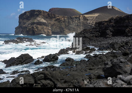 Paesaggio vulcanico, Vulcão dos Capelinhos, Ponta dos Capelinhos, Capelo, isola di Faial, Azzorre, Portogallo Foto Stock