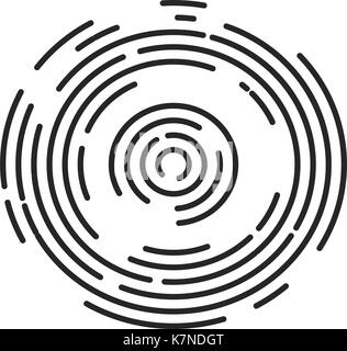 Cerchio stripe logo linee vettoriali icona simbolo design. bella illustrazione isolati su sfondo bianco Illustrazione Vettoriale