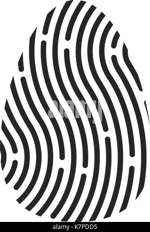 Il logo di impronte digitali vettore icona simbolo design. bella illustrazione isolati su sfondo bianco Illustrazione Vettoriale