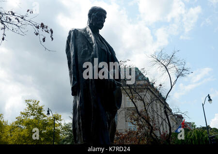 . 3 Settembre 2017. Una statua di 12 metri dedicata a Tomas Garrigue Masaryk si trova in un piccolo parco pubblico di Washington. Masaryk fondò la Cecoslovacchia nel 1918, sulla scia della prima guerra mondiale dedicata nel 2002, la statua mostra Masaryk che tiene in mano il cappello e la Dichiarazione di indipendenza ceca dall'Austria. Credit: Chuck Myers/ZUMA Wire/Alamy Live News Foto Stock