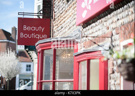 Boutique di bellezza. Storrington, West Sussex, Inghilterra, Regno Unito Foto Stock