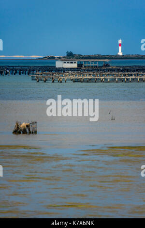 Faro sulla penisola del fangar. Foto Stock