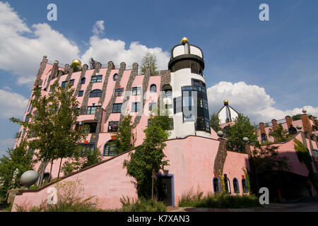 Die 'Grüne Zitadelle' a Magedeburg (Hundertwasser-Architektur) Foto Stock