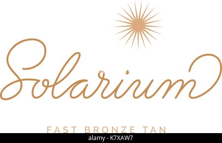 Logo del salone abbronzante del solarium Illustrazione Vettoriale