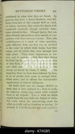 Le illustrazioni del Huttonian teoria della terra (pagina 191) BHL34603408 Foto Stock