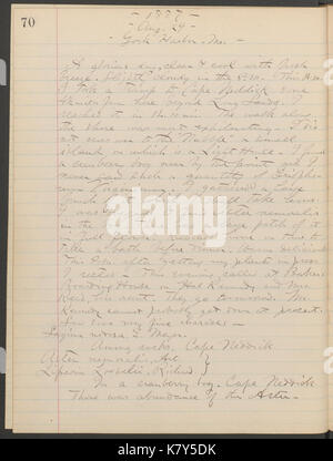 Journal, 1887 1890 (compreso) (pagina 70) BHL40346762 Foto Stock